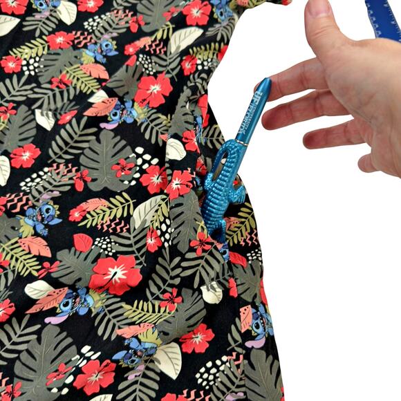 Her Universe 2X Disney Button Up Midi Dress Lilo & Stitch Hawaiian Floral Dress - Picture 6 of 9